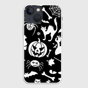 Чехол для iPhone 13 mini с принтом Микс в Екатеринбурге,  |  | halloween | арт | графика | зомби | мистика | праздник | скелет | тыква | ужасы | хэллоуин | череп