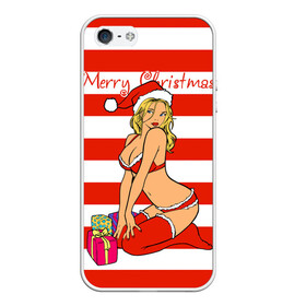 Чехол для iPhone 5/5S матовый с принтом Sexy Merry Christmas в Екатеринбурге, Силикон | Область печати: задняя сторона чехла, без боковых панелей | bikini | gift boxes | girl | happy new year | merry christmas | red cap | santa claus | snow maiden | бикини | девушка | коробки подарки | красная шапка колпак | новый год | рождество | санта клаус | снег