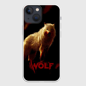 Чехол для iPhone 13 mini с принтом Красный волк. в Екатеринбурге,  |  | wolf | wolfs | волк | волки | волчара | животные | звери | лес | природа