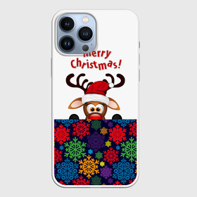 Чехол для iPhone 13 Pro Max с принтом Merry Christmas (оленёнок) в Екатеринбурге,  |  | christmas | merry christmas | santa claus | дед мороз | ёлка | новогодние олени | новый год | оленёнок бэмби | оленёнок рудольф | орнамент | с новым годом | сантаклаус | свитер с оленями | снегурочка | снежинки | узоры