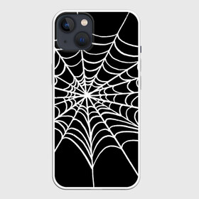 Чехол для iPhone 13 с принтом паутинка без паучка в Екатеринбурге,  |  | вечеринка | диджей | игра | квест | клуб | музыка | паттерн | паук | паутина | танец | хэллоуин