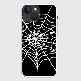 Чехол для iPhone 13 mini с принтом паутинка без паучка в Екатеринбурге,  |  | вечеринка | диджей | игра | квест | клуб | музыка | паттерн | паук | паутина | танец | хэллоуин