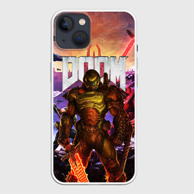 Чехол для iPhone 13 с принтом DOOM ETERNAL | ДУМ БИТВА В АДУ в Екатеринбурге,  |  | demons | devil | doom | doom eternal | doom guy | doom slayer | hell | iddqd | mark of the doom slayer | slayer | ад | гарнило | демоны | дум | палач | палач рока