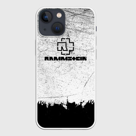 Чехол для iPhone 13 mini с принтом Рамштайн ЧБ Гранж | Rammstein Rock в Екатеринбурге,  |  | album | grunge | music | rammstein | rock | style | альбом | германия | гитара | гранж | лейбл | линдеманн | логотип | музыка | надпись | немецкий | певец | потертости | рамштайн | рок | тиль