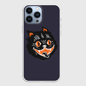 Чехол для iPhone 13 Pro Max с принтом Одержимый кот в Екатеринбурге,  |  | anger | black | cat | eyes | halloween | mad | mystic | obsessed | rage | teeth | бешеный | глаза | гнев | зубы | кот | мистика | одержимый | хэллоуин | черный | ярость