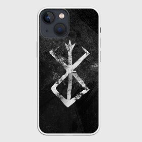 Чехол для iPhone 13 mini с принтом BERSERK LOGO GRUNGE в Екатеринбурге,  |  | anime | berserk | logo | аниме | берсерк | бесерк | лого | логотип | манга | мультфильм