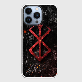 Чехол для iPhone 13 Pro с принтом BERSERK LOGO GRUNGE RED в Екатеринбурге,  |  | Тематика изображения на принте: anime | berserk | logo | аниме | берсерк | бесерк | лого | логотип | манга | мультфильм