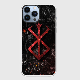 Чехол для iPhone 13 Pro Max с принтом BERSERK LOGO GRUNGE RED в Екатеринбурге,  |  | Тематика изображения на принте: anime | berserk | logo | аниме | берсерк | бесерк | лого | логотип | манга | мультфильм
