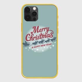 Чехол для iPhone 12 Pro с принтом Merry Christmas (хо хо хо) в Екатеринбурге, силикон | область печати: задняя сторона чехла, без боковых панелей | christmas | merry christmas | santa claus | дед мороз | ёлка | зима | мороз | новый год | олени | подарок | праздник | рождество | с новым годом | сани с оленями | санта клаус | снегурочка | снежинки