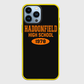 Чехол для iPhone 13 Pro Max с принтом Haddonfield High School 1978 в Екатеринбурге,  |  | Тематика изображения на принте: face | haddonfield | halloween | high | killer | leather | maniac | michael | myers | mystic | school | uniform | кожаное | лицо | майерс | майкл | мистика | старшая | униформа | форма | хаддонифилд | хэллоуин | ш