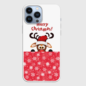 Чехол для iPhone 13 Pro Max с принтом Оленёнок (Merry Christmas) в Екатеринбурге,  |  | merry christmas | santa claus | дед мороз | ёлка | зверь | зима | лось | мороз | новогодние олени | новый год | оленёнок бэмби | оленёнок рудольф | олень | подарок | празд | рождество | с новым годом | сантаклаус