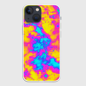 Чехол для iPhone 13 mini с принтом Яркая абстракция космических красок в Екатеринбурге,  |  | abstract | gradient | neon | paint | абстракция | брызги красок | градиент | кислота | кислотные цвета | кислотный стиль | кляксы | космические краски | краски | красочный | молодежные | неоновые | орнамент