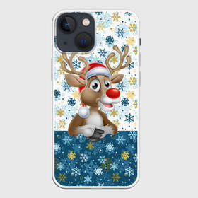 Чехол для iPhone 13 mini с принтом Весёлый Оленёнок в Екатеринбурге,  |  | christmas | santa claus | дед мороз | ёлка | зима | игрушки | лось | мороз | новогодние олени | новый год | оленёнок бэмби | оленёнок рудольф | олень | подарок | праздник | рождество | с новым годом | сантаклаус