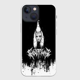 Чехол для iPhone 13 mini с принтом GHOSTEMANE Hip Hop Grunge | Гостмейн в Екатеринбурге,  |  | Тематика изображения на принте: gang | ghostemane | glitch | grunge | halloween | hiphop | monada | music | rap | trash | генг | гостмейн | гостмэйн | гранж | знак | меркури | монада | музыка | надпись | потертости | призрак | реп | рэп | символ | треш | хеллоуин | хипхоп