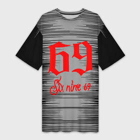 Платье-футболка 3D с принтом 6IX9INE, в Екатеринбурге,  |  | 6ix9ine | 6ix9ine акула | daniel hernandez | gooba | rap | shark | six nine | tekashi | акула | даниэль эрнандес | музыка | реп | сикс найн | текаши