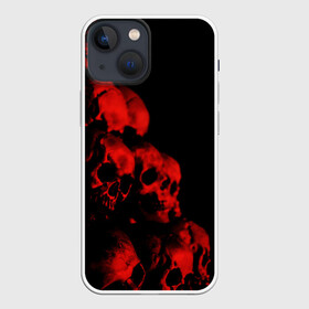Чехол для iPhone 13 mini с принтом Черепа свалка в Екатеринбурге,  |  | Тематика изображения на принте: halloween | hard metall | metal | metall | rock | skull | альтернатива | череп