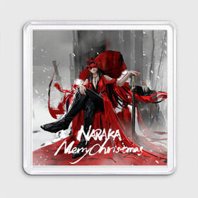 Магнит 55*55 с принтом Naraka Merry Christmass в Екатеринбурге, Пластик | Размер: 65*65 мм; Размер печати: 55*55 мм | battle royal | game | games | naraka bladepoint | блэйд поинт | игра | игры | королевская битва | нарака блэйдпоинт