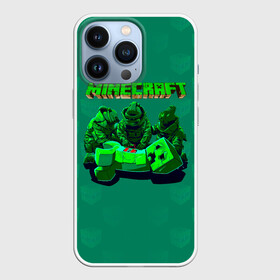 Чехол для iPhone 13 Pro с принтом Операция над Крипером | Майнкрафт в Екатеринбурге,  |  | Тематика изображения на принте: craft | creep | creeper | keeper | mine | minecraft | бесшумный мобкамикадзе | блоки | добывать | зелёное четырёхногое существо | зелёный | компьютерная игра | крафт | крипер | кубики | майн | майнкрафт | манкрафт