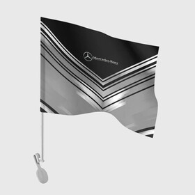 Флаг для автомобиля с принтом [Mercedes-Benz] Текстура в Екатеринбурге, 100% полиэстер | Размер: 30*21 см | amg | mercedes | mercedesamg gt | sport | амг | мерседес | мерседесбенц амг | спорт