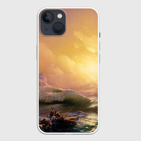 Чехол для iPhone 13 с принтом Шторм в море девятый вал в Екатеринбурге,  |  | 9 вал | айвазовский | буря | девятая волна | девятый вал | масляные краски | море | морской пейзаж | огромные волны | роковая опасность | цунами | шторм в океане