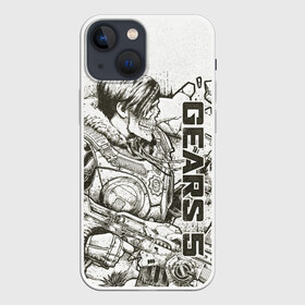Чехол для iPhone 13 mini с принтом Gears 5 (Gears of War)  Кейт Диаз в Екатеринбурге,  |  | Тематика изображения на принте: gears 5 | gears of war | винтовка лансер | игры | кейт диаз | череп | шестнрёнка