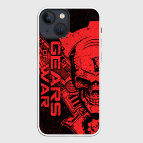 Чехол для iPhone 13 mini с принтом Gears 5   Gears of War в Екатеринбурге,  |  | Тематика изображения на принте: gears 5 | gears of war | винтовка лансер | игры | череп | шестерёнка