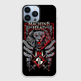 Чехол для iPhone 13 Pro Max с принтом Machine Head   Lion Heart в Екатеринбурге,  |  | Тематика изображения на принте: heavy metal | lion heart | machine head | metal | грув метал | группы | метал | музыка | рок | трэш метал | хэви метал