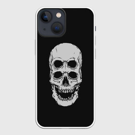 Чехол для iPhone 13 mini с принтом Terrible Skull в Екатеринбурге,  |  | bone | bones | halloween | horrible | monster | mutant | old | scary | siamese | sinister | skeleton | skull | terrible | twin | близнец | зловещий | кости | кость | монстр | мутант | сиамский | скелет | старый | страшный | ужасный | хэллоуин | череп