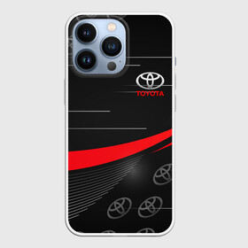 Чехол для iPhone 13 Pro с принтом ТОЙОТА   TOYOTA RED LINES в Екатеринбурге,  |  | auto | sport | toyota | авто | автомобиль | автомобильные | бренд | марка | машины | спорт | тойота