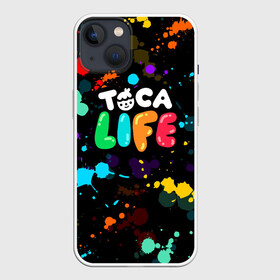 Чехол для iPhone 13 с принтом TOCA BOCA RAINBOW PAINTS | ТОКА БОКА РАДУЖНЫЕ КРАСКИ в Екатеринбурге,  |  | colors | digital toys | gamer | games | helicopter taxi | paints | pets | rainbow | toca boca | toca hair salon | toca kitchen | toca life | toca life city | toca life worl | toca tea party | video games | брызги | игры | краски | радуга