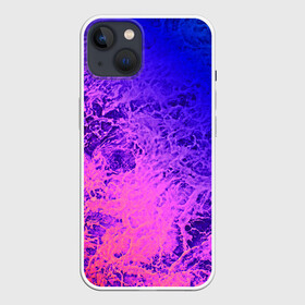 Чехол для iPhone 13 с принтом Абстрактный пурпурно синий в Екатеринбурге,  |  | абстрактный | волны | молодежный | морская пена | мраморный | розовый | синий | современный | фиолетовый