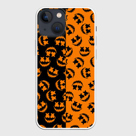 Чехол для iPhone 13 mini с принтом УЛЫБКА ТЫКВЫ   ХЕЛЛОУИН в Екатеринбурге,  |  | bats | bones | ghost | halloween | pumpkin | skull | кости | летучие мыши | приведение | призрак | скелет | тыква | хеллоуин | хоррор | хэллоуин