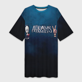 Платье-футболка 3D с принтом Семейка Аддамс Горящий Тур (Уэнздэй Аддамс) в Екатеринбурге,  |  | addams | family | the addams family 2 | аддамс | горящий тур | семейка | уэнздей