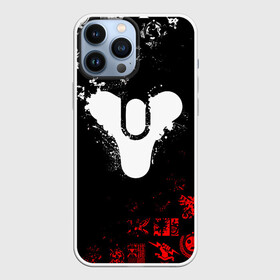 Чехол для iPhone 13 Pro Max с принтом DESTINY 2 RED  WHITE PATTERN LOGO в Екатеринбурге,  |  | Тематика изображения на принте: bungie | cayde 6 | cyd6 | destiny | destiny 2 | forsaken | gambit | ghost | hunter | light | mara sov | titan | warlock | банги | варлок | габмит | дестини | дестини 2 | зур | кейд | кейд 6 | коро | мара сов | отвергнутые 