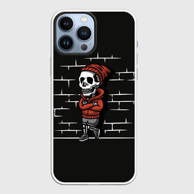 Чехол для iPhone 13 Pro Max с принтом Skeleton | Скелет в Екатеринбурге,  |  | Тематика изображения на принте: dead | death | halloween | horrors | monster | night | okay | scare | skeleton | skull | you dont got the guts | мертвый | монстр | ночь | скелет | ужастики | ужасы | хэллоуин | череп