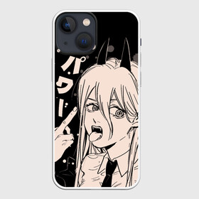 Чехол для iPhone 13 mini с принтом Пауэр, Человек бензопила в Екатеринбурге,  |  | anime girl | chainsaw man | chainsawman | power | power с косой | аниме | бензопила | девушка с косой | девушки аниме | демон крови | красные рожки | манга | охотник на демонов | пауэр | человекбензопила