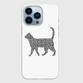 Чехол для iPhone 13 Pro с принтом QR   кот в Екатеринбурге,  |  | lockdown | qrкод | коронавирус | кот | котики | минимализм