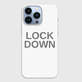 Чехол для iPhone 13 Pro с принтом QR Lockdown (англ) в Екатеринбурге,  |  | Тематика изображения на принте: covid | lockdown | qrкод | коронавирус | минимализм