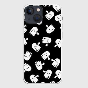 Чехол для iPhone 13 mini с принтом ПРИВИДЕНИЯ УЗОР   HALLOWEEN в Екатеринбурге,  |  | bats | bones | ghost | halloween | pumpkin | skull | кости | летучие мыши | приведение | призрак | скелет | тыква | хеллоуин | хоррор | хэллоуин