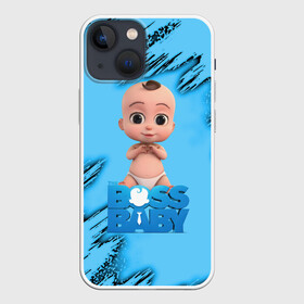 Чехол для iPhone 13 mini с принтом Босс Молокосос (сердечко) в Екатеринбурге,  |  | boss baby | бос молокосос | босс молокосос | молокосос | мультфильм | ребенок