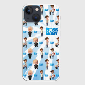Чехол для iPhone 13 mini с принтом Boss Baby (pattern) в Екатеринбурге,  |  | baby | babycorp | boss | босс | бэбикорп | молокосос | темплтон | тим