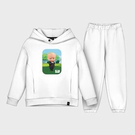 Детский костюм хлопок Oversize с принтом Босс Молокосос (Boss Baby) в Екатеринбурге,  |  | baby | babycorp | boss | босс | бэбикорп | молокосос | темплтон