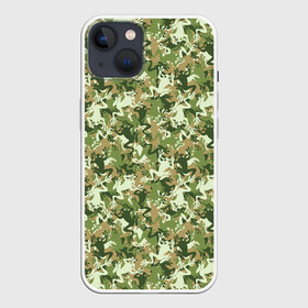 Чехол для iPhone 13 с принтом Лягушки (камуфляж) в Екатеринбурге,  |  | amphibian | animal | camouflage | frog | hunting camo | military camouflage | reptile | reptilian | амфибия | военный камуфляж | животное | земноводное | камуфляж | квакушка | лягуха | лягушка | лягушонок пепе | маскировка | масхалат