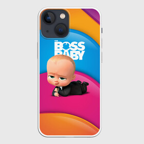 Чехол для iPhone 13 mini с принтом Boss baby rainbow в Екатеринбурге,  |  | baby | boss | boss baby | босс | босс молокосос | маленький босс | малыш | мальчик | молокосос | ребенок