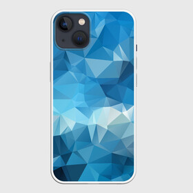 Чехол для iPhone 13 с принтом Цифровое небо в Екатеринбурге,  |  | абстракция | геометрический | градиент | грани | мозаика | полигоны | синий | текстура | треугольники | фон | цвет | яркий