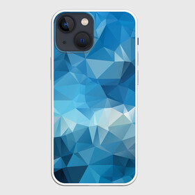 Чехол для iPhone 13 mini с принтом Цифровое небо в Екатеринбурге,  |  | Тематика изображения на принте: абстракция | геометрический | градиент | грани | мозаика | полигоны | синий | текстура | треугольники | фон | цвет | яркий