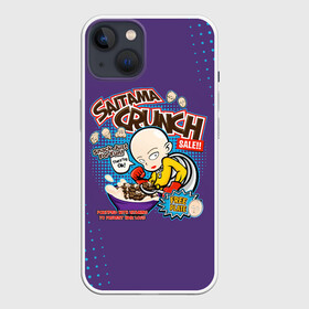 Чехол для iPhone 13 с принтом Saitama crunch One Punch Man в Екатеринбурге,  |  | hagemanto | one punch man | one punchman | onepunchman | saitama | sensei | аниме | ван панч мен | ванпанчмен | лысый плащ | манга | сайтама | сильнейший человек | учитель | человек одинудар | человек одного удара