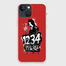 Чехол для iPhone 13 mini с принтом Dee Dee Ramone в Екатеринбурге,  |  | alternative | music | punk | punkrock | ramones | ramons | rock | альтернатива | музыка | панк | панкрок | рамонс | рок