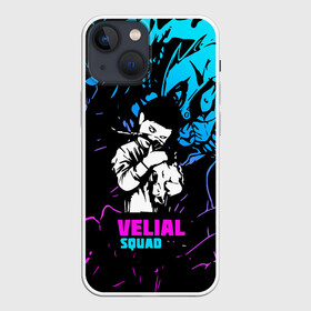 Чехол для iPhone 13 mini с принтом Velial Squad neon в Екатеринбурге,  |  | pharaoh | velial | velial squad | velialsquad | велиал сквад | глубина | реакция | рэп