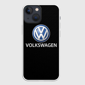 Чехол для iPhone 13 mini с принтом VOLKSWAGEN CARBON в Екатеринбурге,  |  | auto | sport | volkswagen | wolksvagen | wolkswagen | авто | автомобиль | автомобильные | бренд | вольцваген | марка | машины | спорт | фольцваген